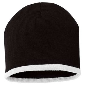 8" Bottom-Striped Beanie