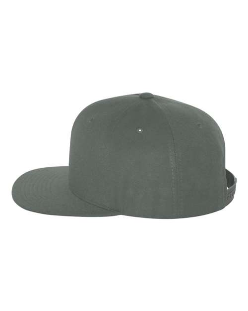 Premium Flat Bill Snapback Cap - Dark Grey - Image 3