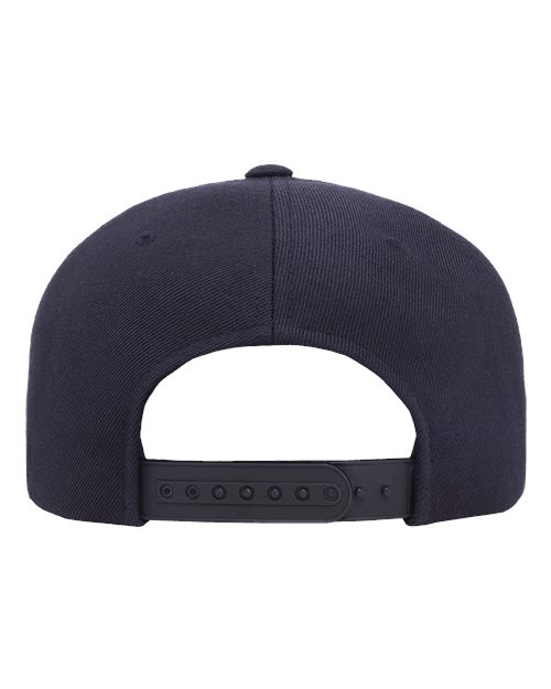 Premium Flat Bill Snapback Cap - Dark Navy - Image 2