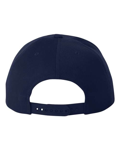 Premium Flat Bill Snapback Cap - Navy - Image 2