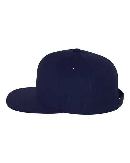 Premium Flat Bill Snapback Cap - Navy - Image 3