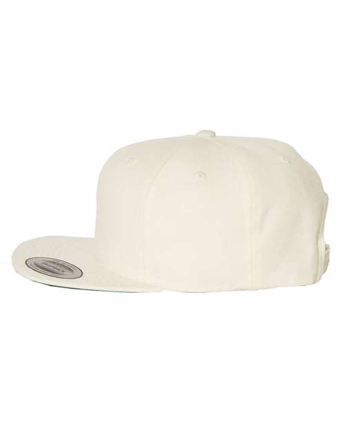 Premium Flat Bill Snapback Cap - Natural - Image 3