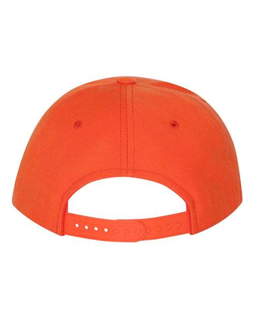 Premium Flat Bill Snapback Cap - Orange - Image 2