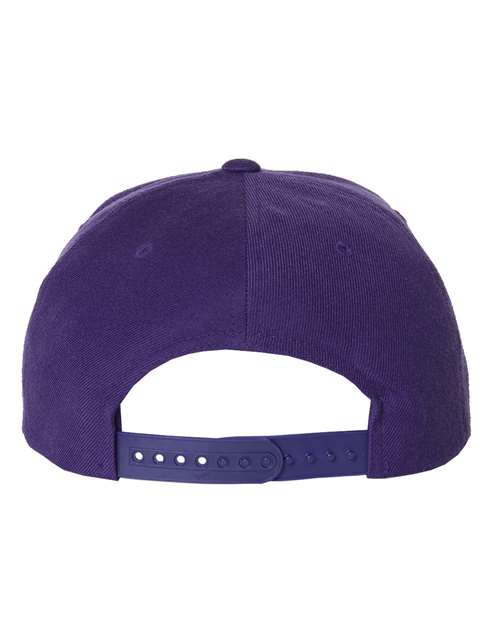 Premium Flat Bill Snapback Cap - Purple - Image 2