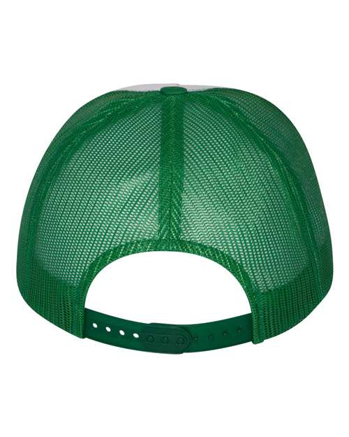 Five-Panel Classic Trucker Cap - Kelly/ White/ Kelly - Image 2