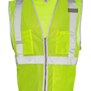 Unisex Premium Brilliant Series® Three-Pocket Zippered Mesh Vest