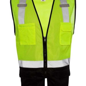 Unisex Black Bottom Mesh Class 2 Vest