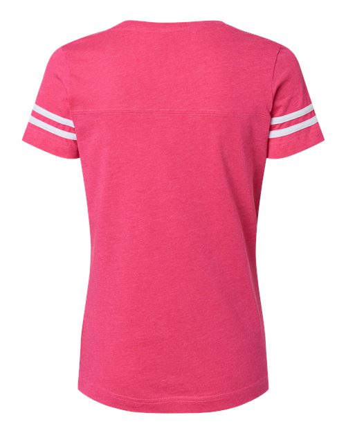 Women's Football V-Neck Fine Jersey Tee - Image 2