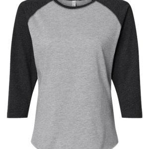 Women's Baseball Fine Jersey Three-Quarter Sleeve Tee