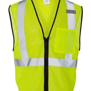 Unisex Single Pocket Zipper Mesh Class 2 Vest