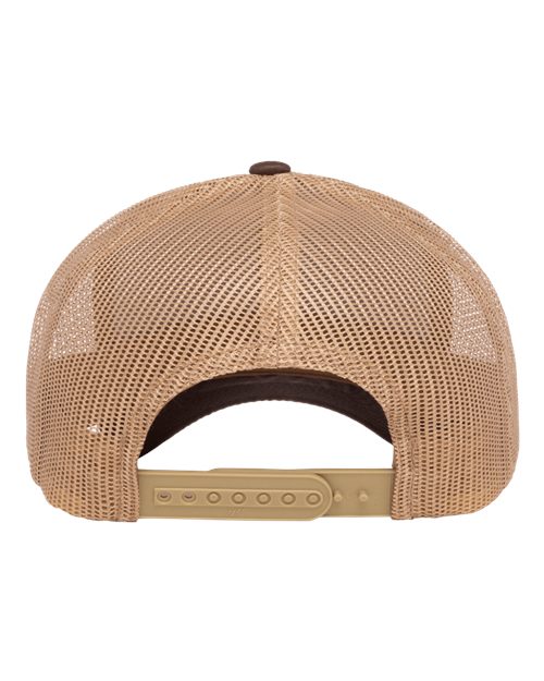 Retro Trucker Cap - Brown/ Khaki - Image 2