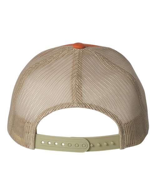 Retro Trucker Cap - Rustic Orange/ Khaki - Image 2