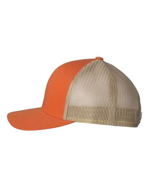 Retro Trucker Cap - Rustic Orange/ Khaki - Image 3