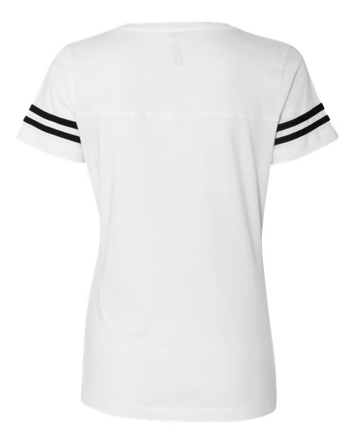 Women's Football V-Neck Fine Jersey Tee - Image 8
