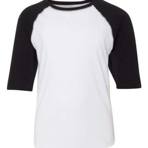 Youth Baseball Fine Jersey Three-Quarter Sleeve Tee