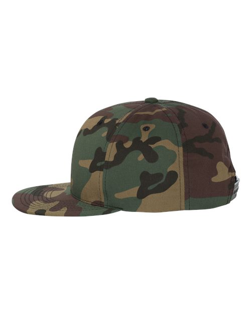 Premium Flat Bill Snapback Cap - Green Camo - Image 3