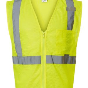 Unisex Single Pocket Zipper Mesh Vest