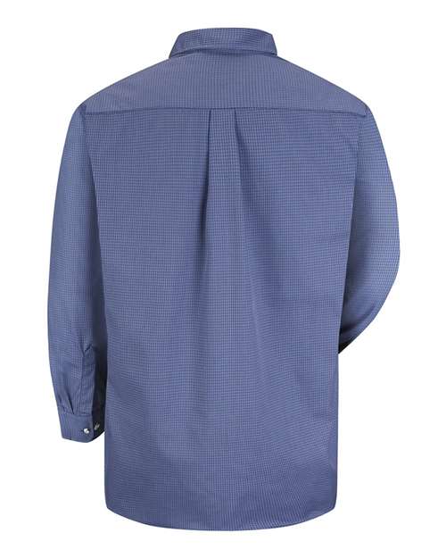 Men's Mini-Plaid Uniform Long Sleeve Shirt - Image 2