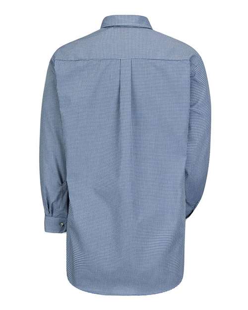 Men's Mini-Plaid Uniform Long Sleeve Shirt - Image 8