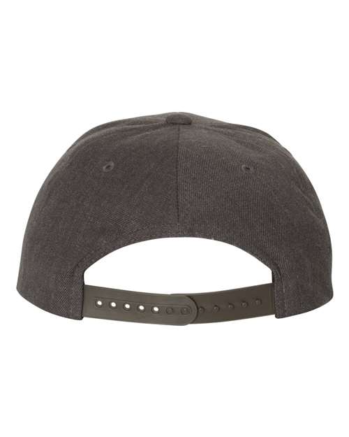 Premium Flat Bill Snapback Cap - Dark Heather - Image 2