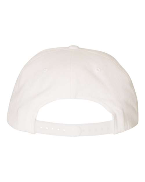Premium Flat Bill Snapback Cap - White - Image 2