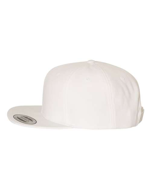 Premium Flat Bill Snapback Cap - White - Image 3