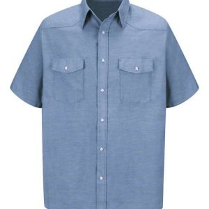 Men's Tall Deluxe Western Style Short Sleeve Shirt