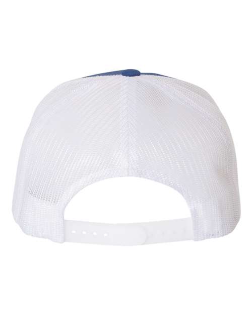 Five-Panel Classic Trucker Cap - Royal/ White - Image 2