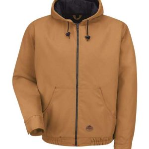 Men's Blended Duck Zip-Front Hooded Jacket