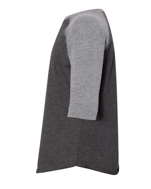 Toddler Baseball Fine Jersey Three-Quarter Sleeve Tee - Image 3