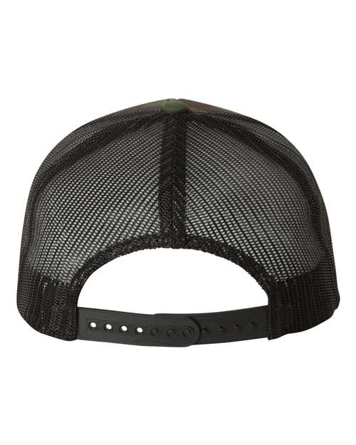 Retro Trucker Cap - Green Camo/ Black - Image 2
