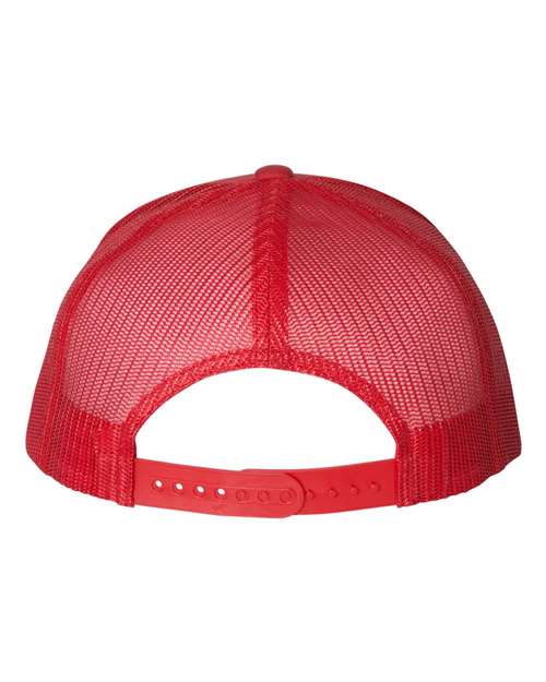 Five-Panel Classic Trucker Cap - Red - Image 2