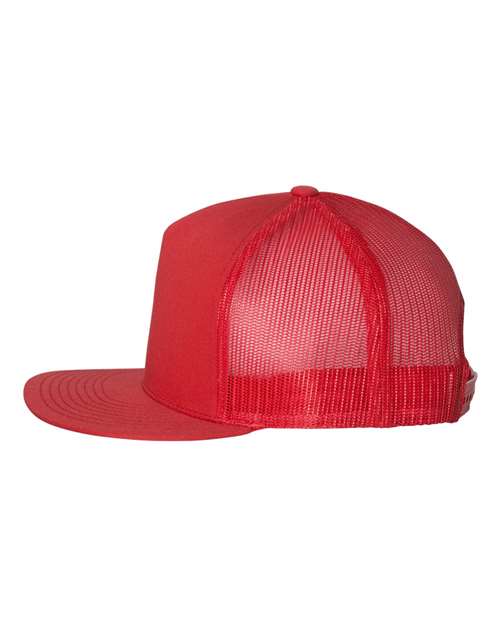 Five-Panel Classic Trucker Cap - Red - Image 3