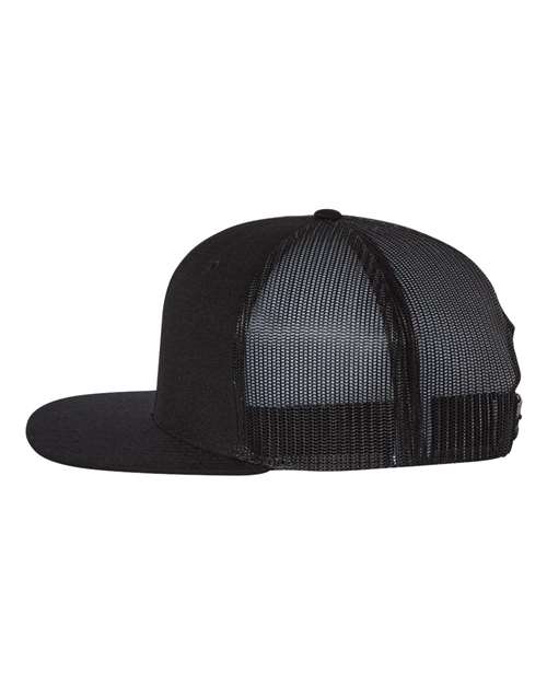 Wool Blend Flat Bill Trucker Cap - Image 3