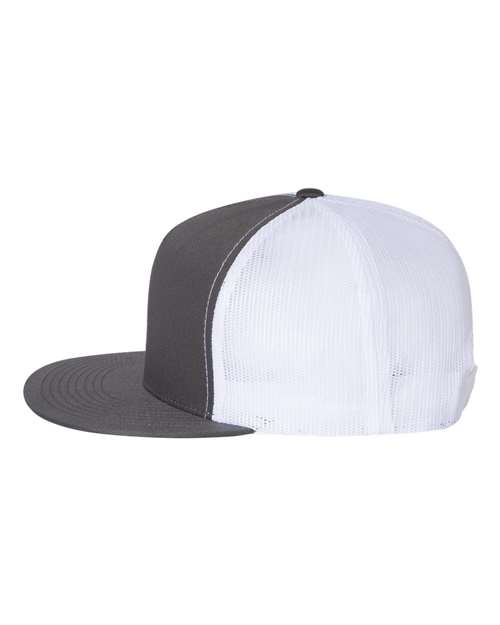 Five-Panel Classic Trucker Cap - Charcoal/ White - Image 3