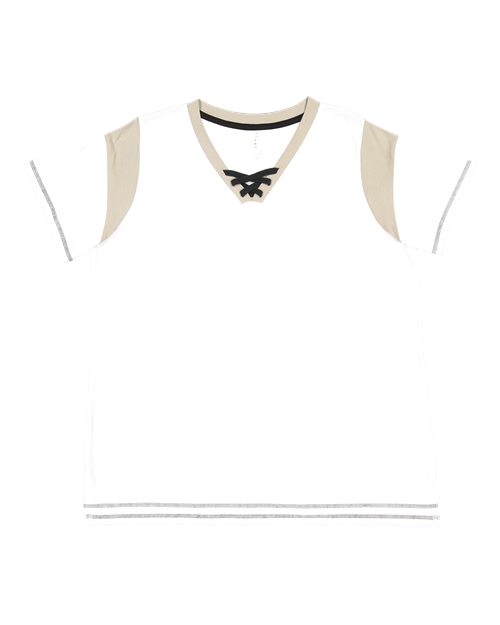 Women's Curvy Lace Up Fine Jersey Tee - Image 2