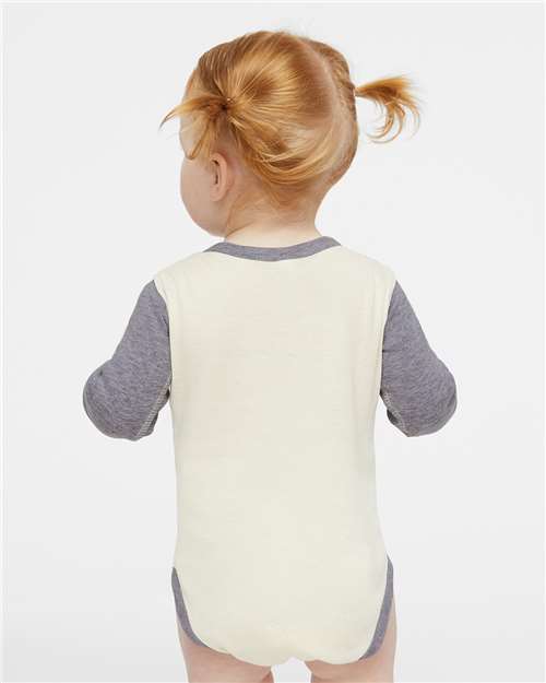 Infant Long Sleeve Baby Rib Bodysuit - Image 9