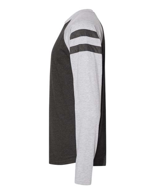 Unisex Fine Jersey Mash Up Long Sleeve Tee - Image 3