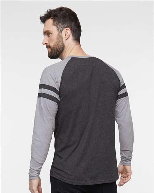 Unisex Fine Jersey Mash Up Long Sleeve Tee - Image 6