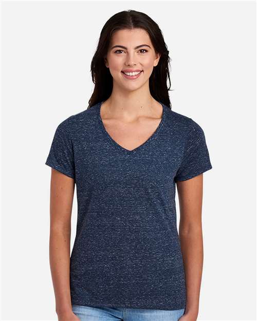 Women's Snow Heather Jersey V-Neck T-Shirt - Image 4