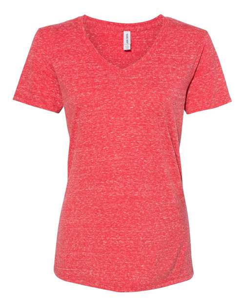Women's Snow Heather Jersey V-Neck T-Shirt - Image 7