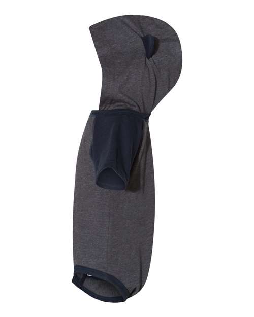 Infant Fine Jersey Raglan Bodysuit with Hood & Ears - Image 3