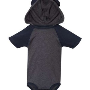 Infant Fine Jersey Raglan Bodysuit with Hood & Ears