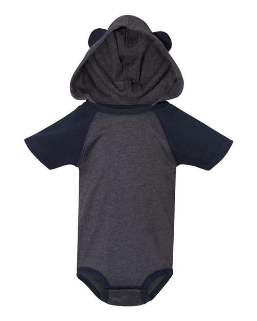 Infant Fine Jersey Raglan Bodysuit with Hood & Ears