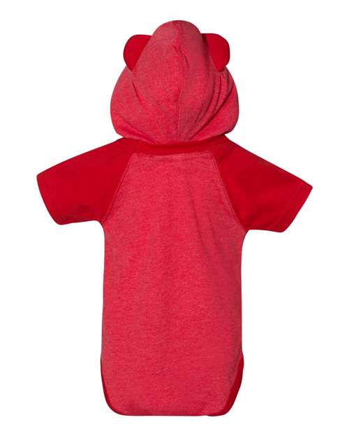 Infant Fine Jersey Raglan Bodysuit with Hood & Ears - Image 8