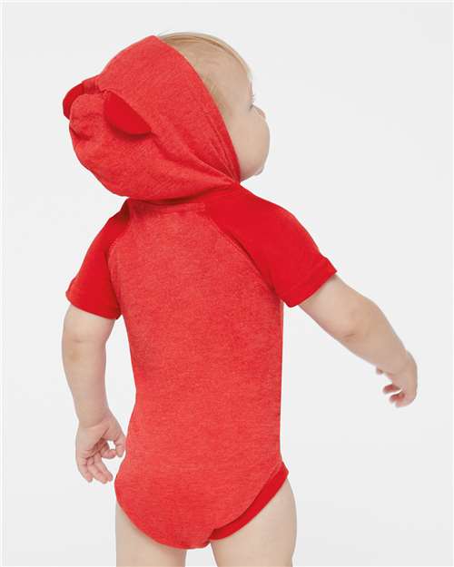 Infant Fine Jersey Raglan Bodysuit with Hood & Ears - Image 12
