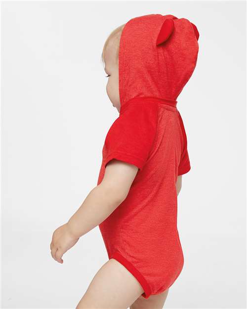 Infant Fine Jersey Raglan Bodysuit with Hood & Ears - Image 11