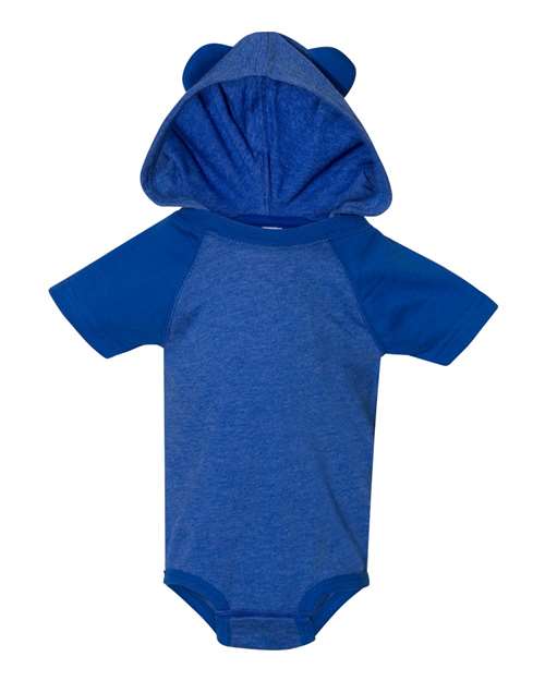 Infant Fine Jersey Raglan Bodysuit with Hood & Ears - Image 13