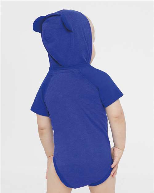 Infant Fine Jersey Raglan Bodysuit with Hood & Ears - Image 18