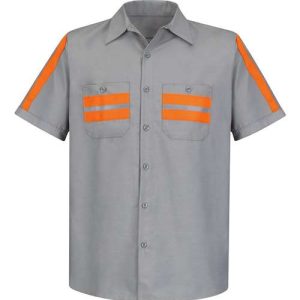 Men's Tall Enhanced Visibility Industrial Work Shirt